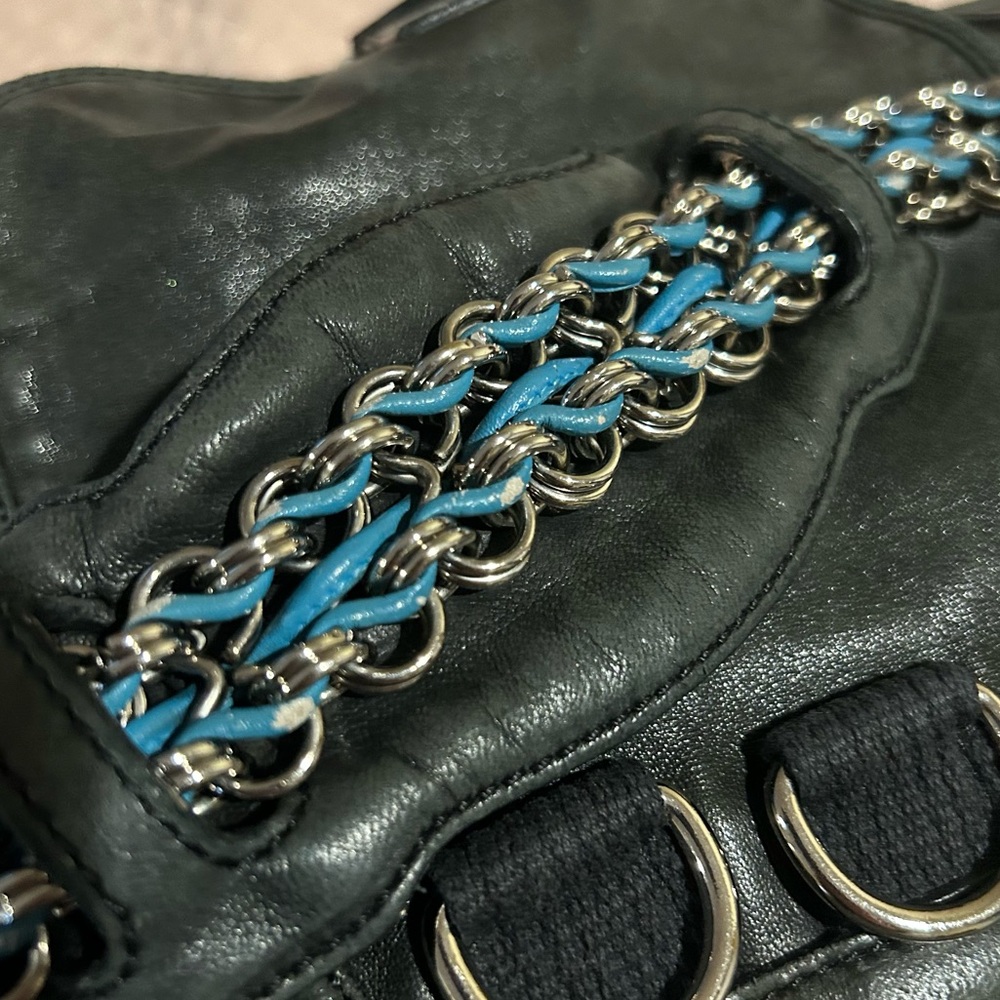 Balenciaga Distressed Leather Cargo Pocket Shoulder Bag - Picture 6 of 8